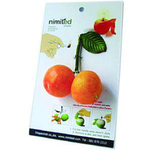 Nimited Fruits Candles / Small Orange  Pair