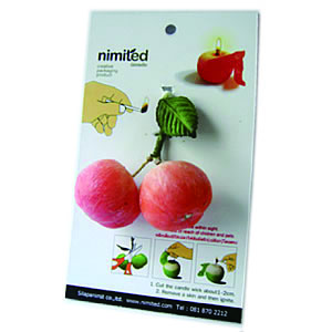 Nimited Fruits Candles / Small Peach  Pair